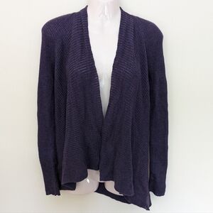Eileen Fisher 100% wool knit open Cardigan sweater xs